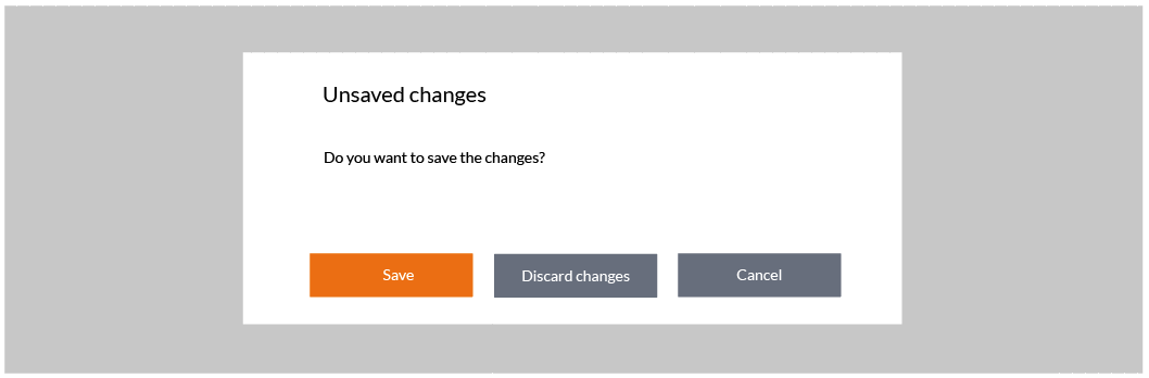 Unsaved changes dialog