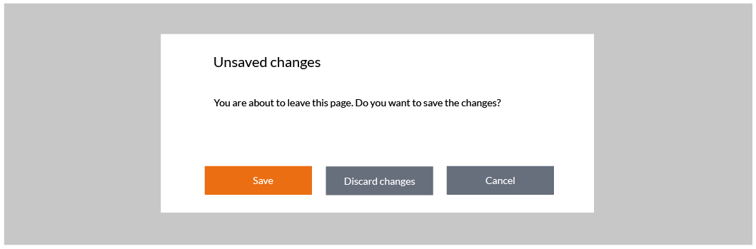 Unsaved changes in a page dialog